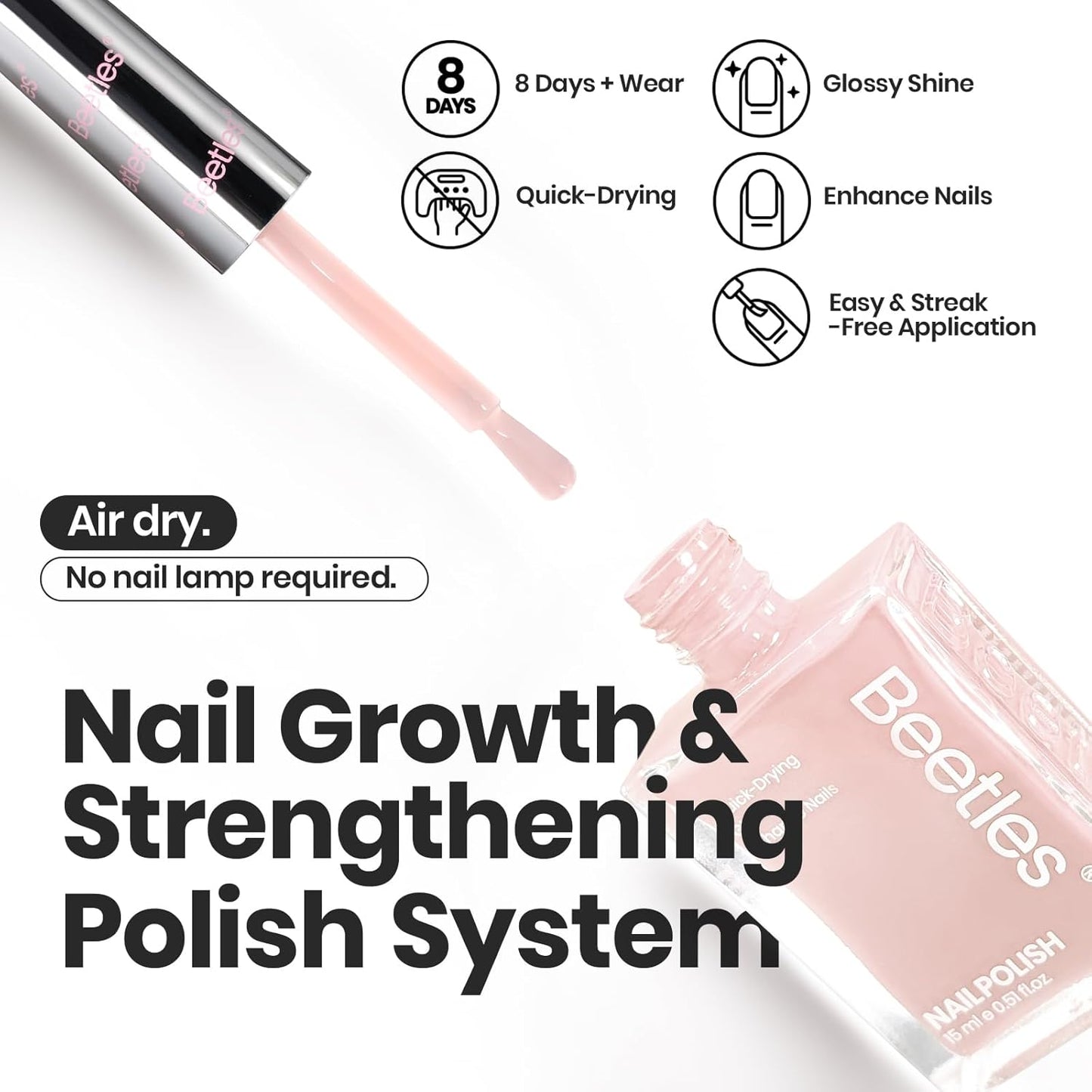 Beetles Nude Nail Polish Set Coconut Mousse 6Pcs, Pink Nail Fast Drying Long Lasting Neutral Brown Red Burgundy Dark Lacquer Glossy for Salon-Quality Results-Velvo Beauty