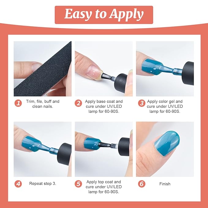 JODSONE Gel Nail Polish Kit with U V Light 32 Colors with Base Coat Matte Glitter Top Coat Gel Nail Set Manicure Salon Tools-Velvo Beauty