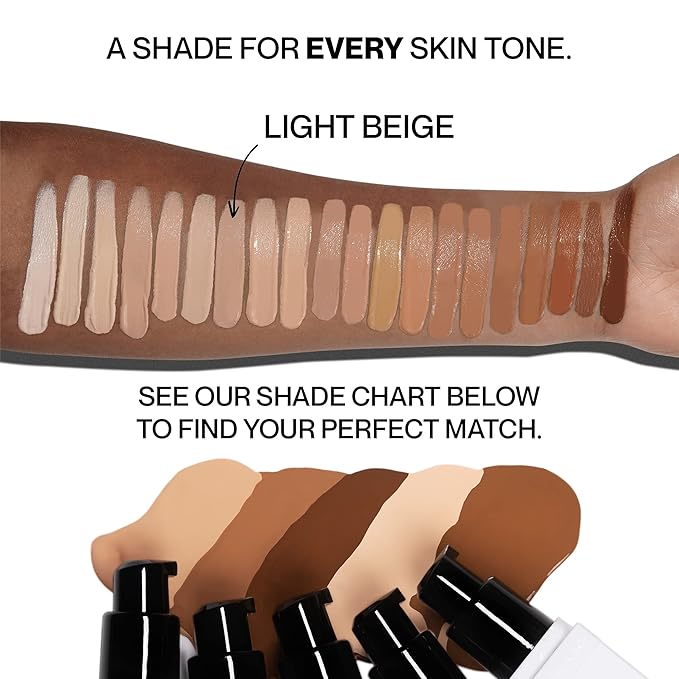 HIDE PREMIUM Liquid Foundation, Multi-Use Waterproof Foundation, Medium/Full Coverage Foundation, Shades for All Skin Types (See Shade Finder), Light Beige, 1 fl oz-Velvo Beauty