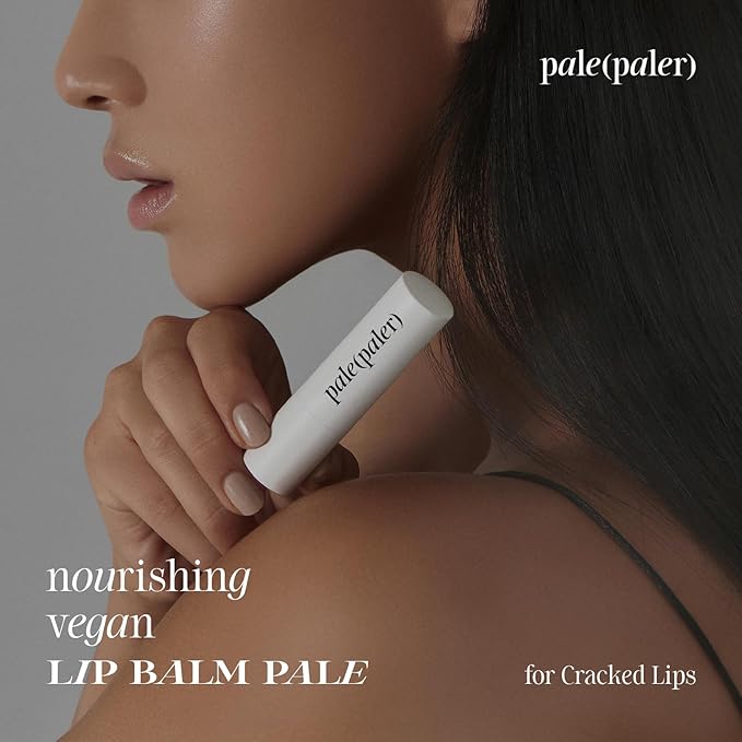 Nourishing Vegan Lip Balm, Unscented Lip Balm with Shea Butter and Plant-Based Oil, Non-Sticky Lip Balm with a Melting Texture, 0.13 oz. (#Pale (Clear))-Velvo Beauty