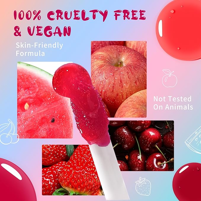 Lip Tint Stain, Long Lasting Korean Lip Stain Set, Non-sticky Waterproof Lightweight Lip and Cheek Tint, Moisturizing High Pigment Water Tint, Matte Finish Lip Tint-Velvo Beauty