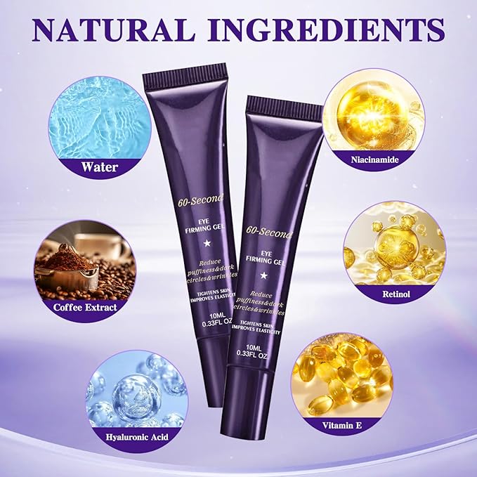 2PCS 60-Second Eye Effects Age-Defying Tinted Firming Gel, 60 Second Eye Firming Gel, Firming eye skin, Reduce Eye Skin Problems-Velvo Beauty
