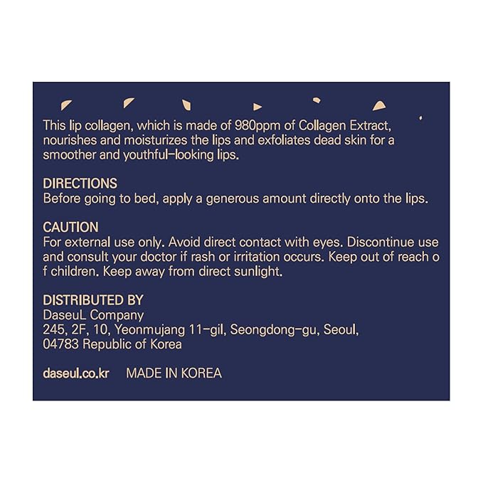 Perfect Sleep Lip Collagen 0.52fl.oz/15ml, Hydrolyzed Collagen+Rice Protein, Willow Bark Extract & Peptide to Nourish, Moisturize & Exfoliate the lips, Sleep-Beauty, Korean Overnight Lip Mask-Velvo Beauty