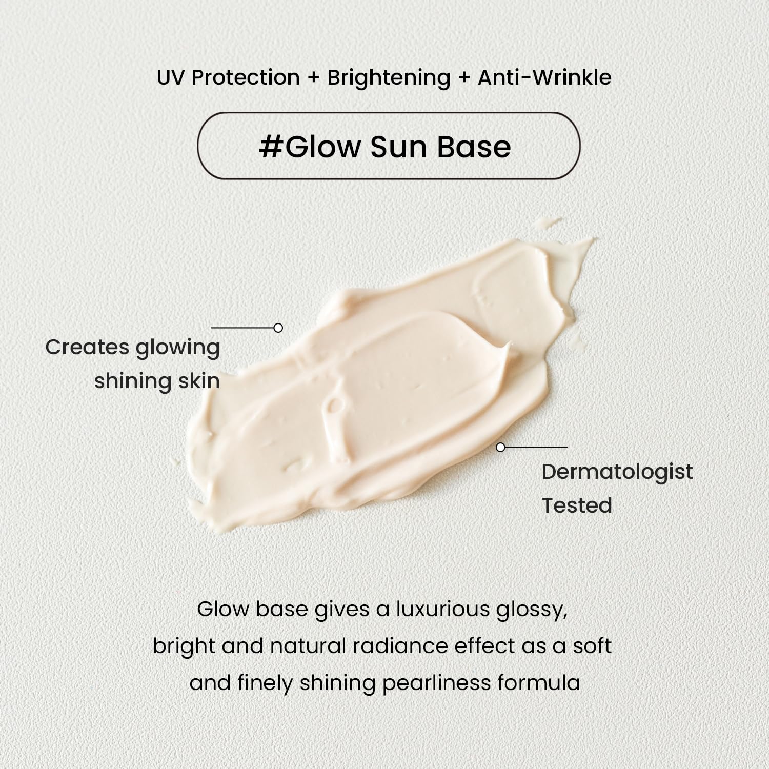 HEIMISH Artless Glow Base 1.35fl.oz/40ml, Multipurpose Makeup Base, Primer, Highlighter, Tone Up Sunscreen for face, Lightweight, Non-greasy, Hydrating, Natural Finish with SPF 50+ PA++++-Velvo Beauty