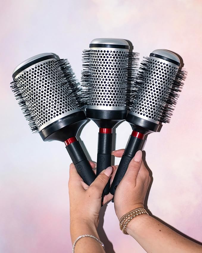 Cricket Technique Thermal Hair Brush #450 3.25” Curling, and Styling – Heat-Retaining Barrel with Anti-Static Tourmaline Bristles, Round Thermal Brush, Ideal for All Hair Types-Velvo Beauty