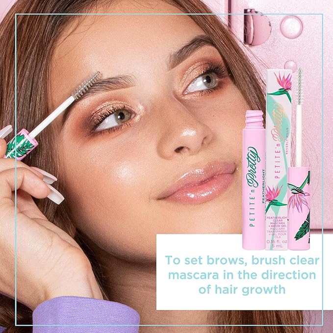 Petite 'n Pretty Makeup Set for Kids (Dream in Pink) - Makeup for Tweens & Teens - Featherlight Clear Mascara and Brow Gel, Multi Stick for Eyes & Cheeks, Lip Balm, Made in the USA-Velvo Beauty