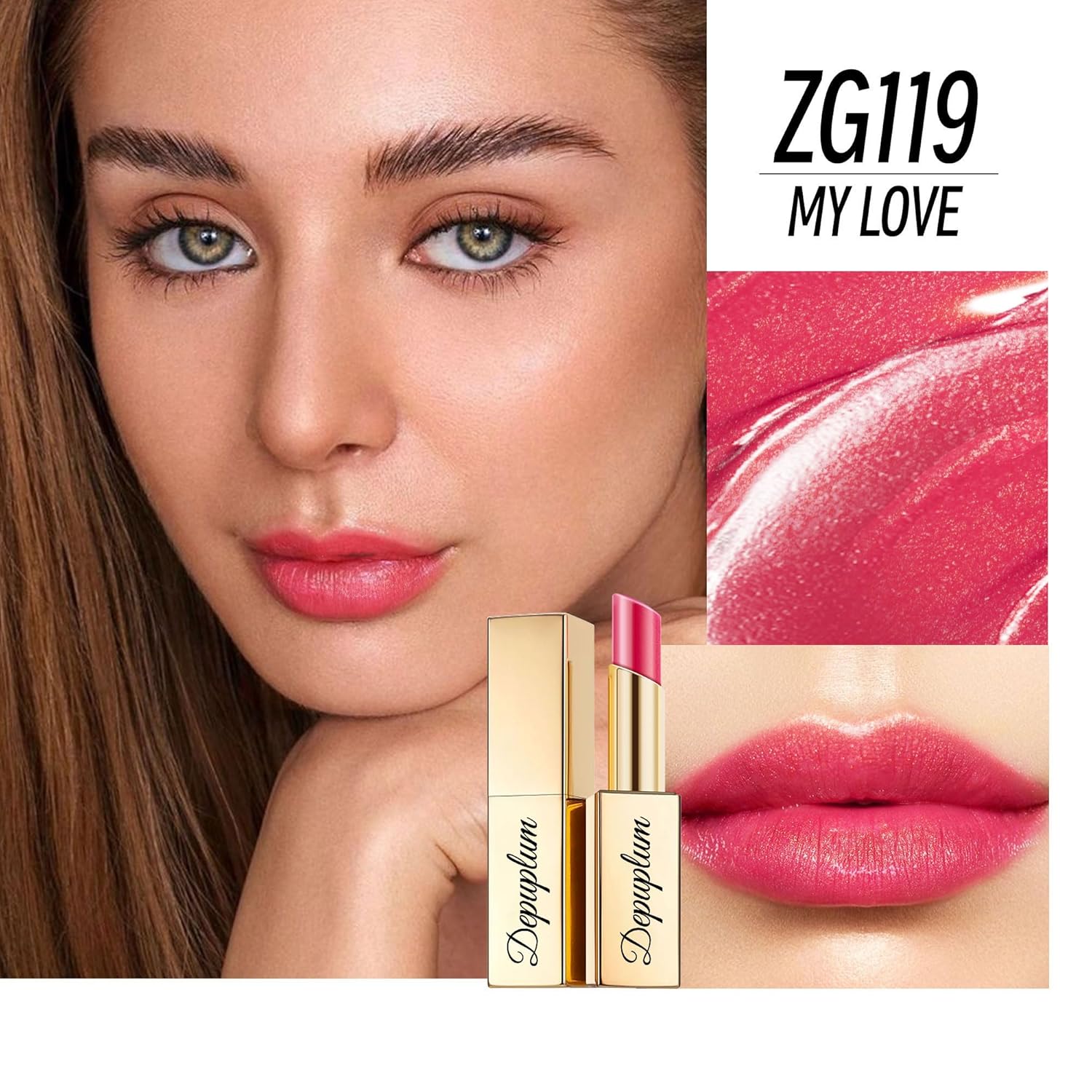 Berry Red Lipstick Moisturizing for Women Shimmer Tinted Lip Balm Cranberry Hydrating Nourishing Lip Gloss Vegan& Cruelty Free Lip Makeup, ZG119 My Love-Velvo Beauty