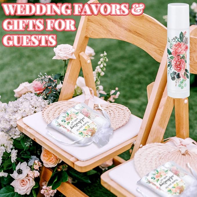 100 Pack Thank You Gifts Lip Balm Bulk Party Supplies Employee Appreciation Gifts for Guests Wedding Bridal Shower Bachelorette Gifts Baby Shower Favors for Coworkers Women Homeless Nurse-Velvo Beauty