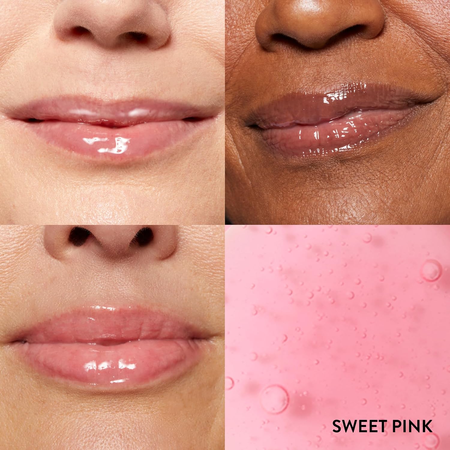 LAURA GELLER NEW YORK Fine Shine Glossy Lip Oil Duo, Sweet Pink + Glass Half Full - Clear Pink Lip Gloss with Hydrating Squalane-Velvo Beauty