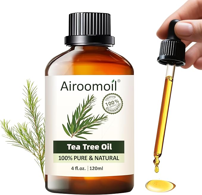 Pure Tea TreeEssential Oil, 100% Pure Natural Tea TreeEssential Oil, Premium Grade Essential Oils for Diffusers for Home, Skin, Care Massage, Soap Making, Aromatherapy, 4 Fl Oz | 120ml-Velvo Beauty