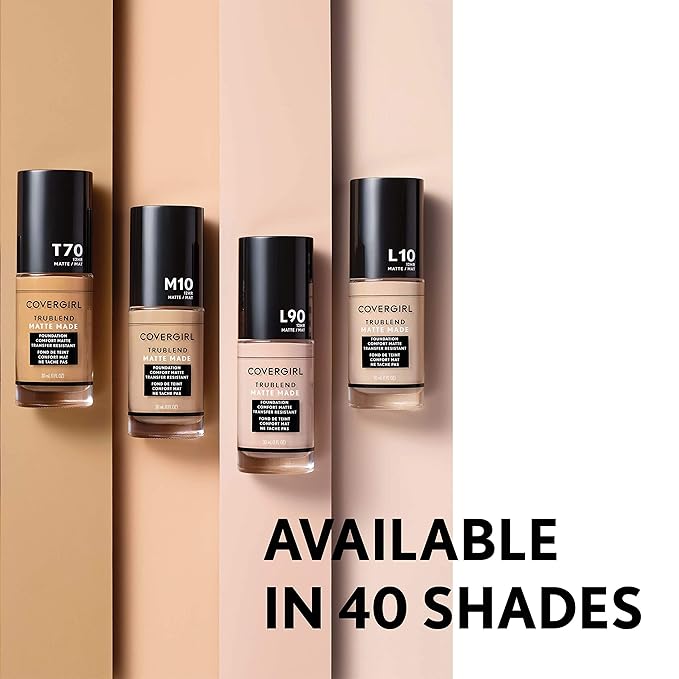COVERGIRL TruBlend Matte Made Liquid Foundation, Warm Sun (Pack of 4)-Velvo Beauty