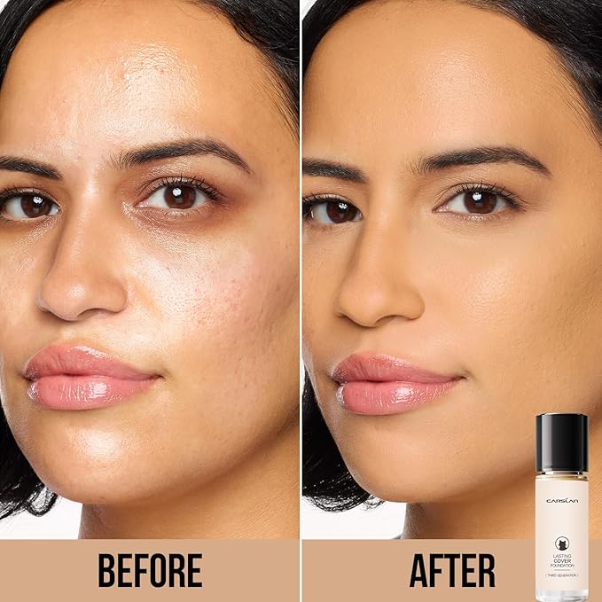 Lasting Cover Foundation, 24H Longlasting Full Coverage Matte Finish Face Makeup, Poreless, Lightweight, Waterproof, Oil Free Liquid Foundation, N01-Velvo Beauty