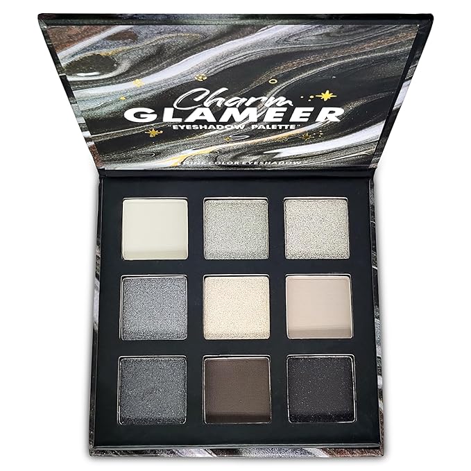Eyeshadow, 9 Colors Eyeshadow Palette, Matte&Glitter&Shimmer Eyeshadow,for Eye Makeup Long Lasting Waterproof Eye Makeup Palette, Glitter Shimmer Professional Bright-Colored Eye Shadow(G005-3)-Velvo Beauty