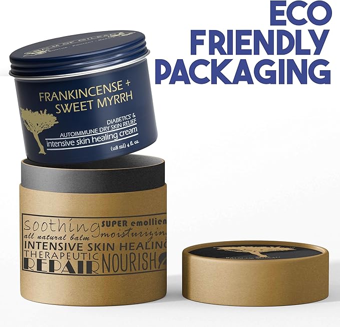 BALM OF GILEAD Foot Healing Cream – Frankincense & Sweet Myrrh Moisturizer for Sensitive Skin - Relieving Foot Therapy & Diabetic Skin Healing - Deeply Nourishing & Synergistic Cream-Velvo Beauty