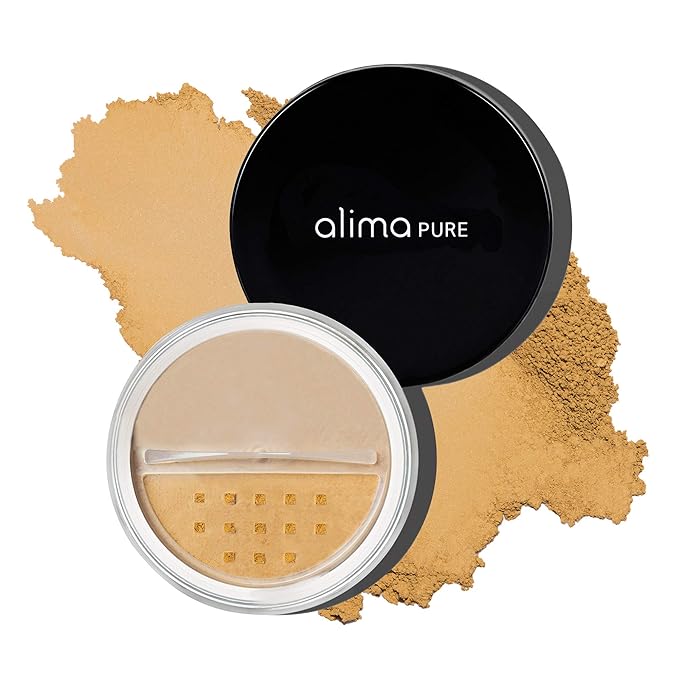 Alima Pure Matte Foundation Loose Mineral Powder Foundation Makeup, Loose Powder Makeup Oil Free Talc Free Powder, Natural Makeup Mineral Foundation Full Coverage Natural Foundation Powder .15 oz/4.5g-Velvo Beauty