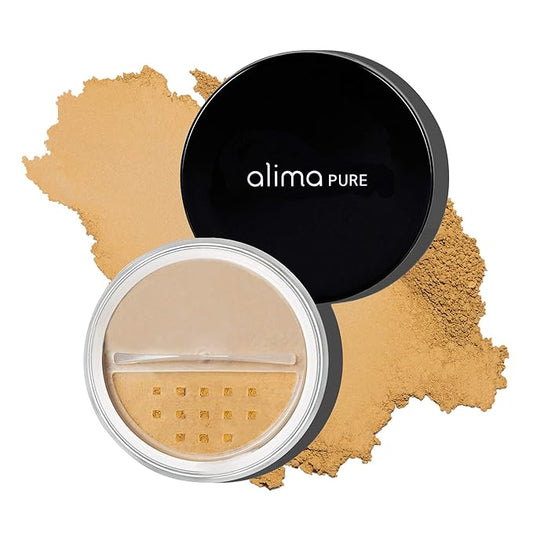 Alima Pure Matte Foundation Loose Mineral Powder Foundation Makeup, Loose Powder Makeup Oil Free Talc Free Powder, Natural Makeup Mineral Foundation Full Coverage Natural Foundation Powder .15 oz/4.5g-Velvo Beauty