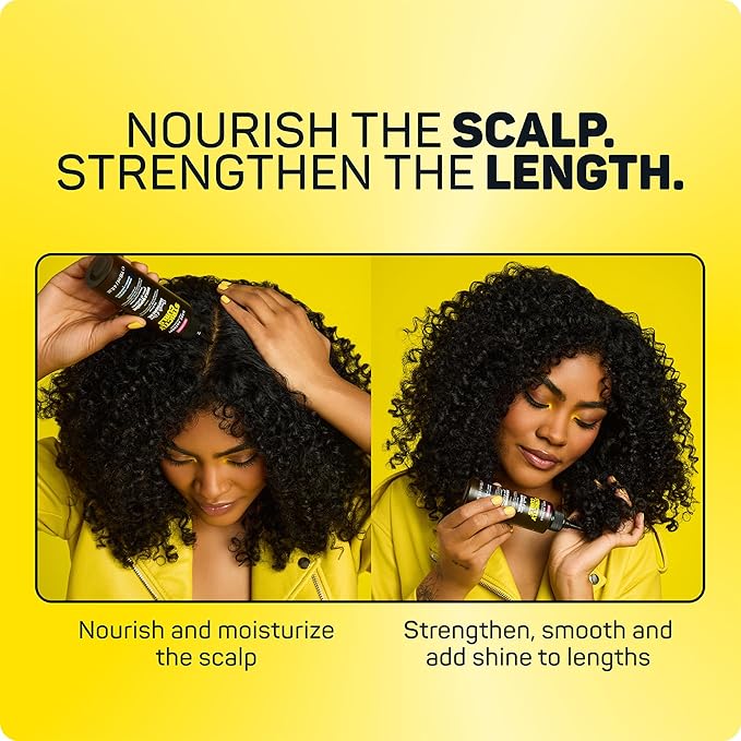 Marc Anthony Nourishing Scalp & Hair Supreme Oil, Strictly Curls - Adds Shine, Reduces Frizz and Breakage - For Curly Hair - Rosemary, Castor Oil - 4 fl oz-Velvo Beauty