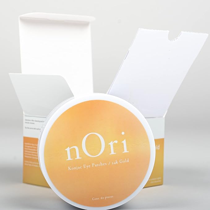 NORI Konjac Eye Patches - Anti-Wrinkle/Removes Bags/Hydrating/Anti-Dark Circle / 60 Pieces (24K Gold)-Velvo Beauty