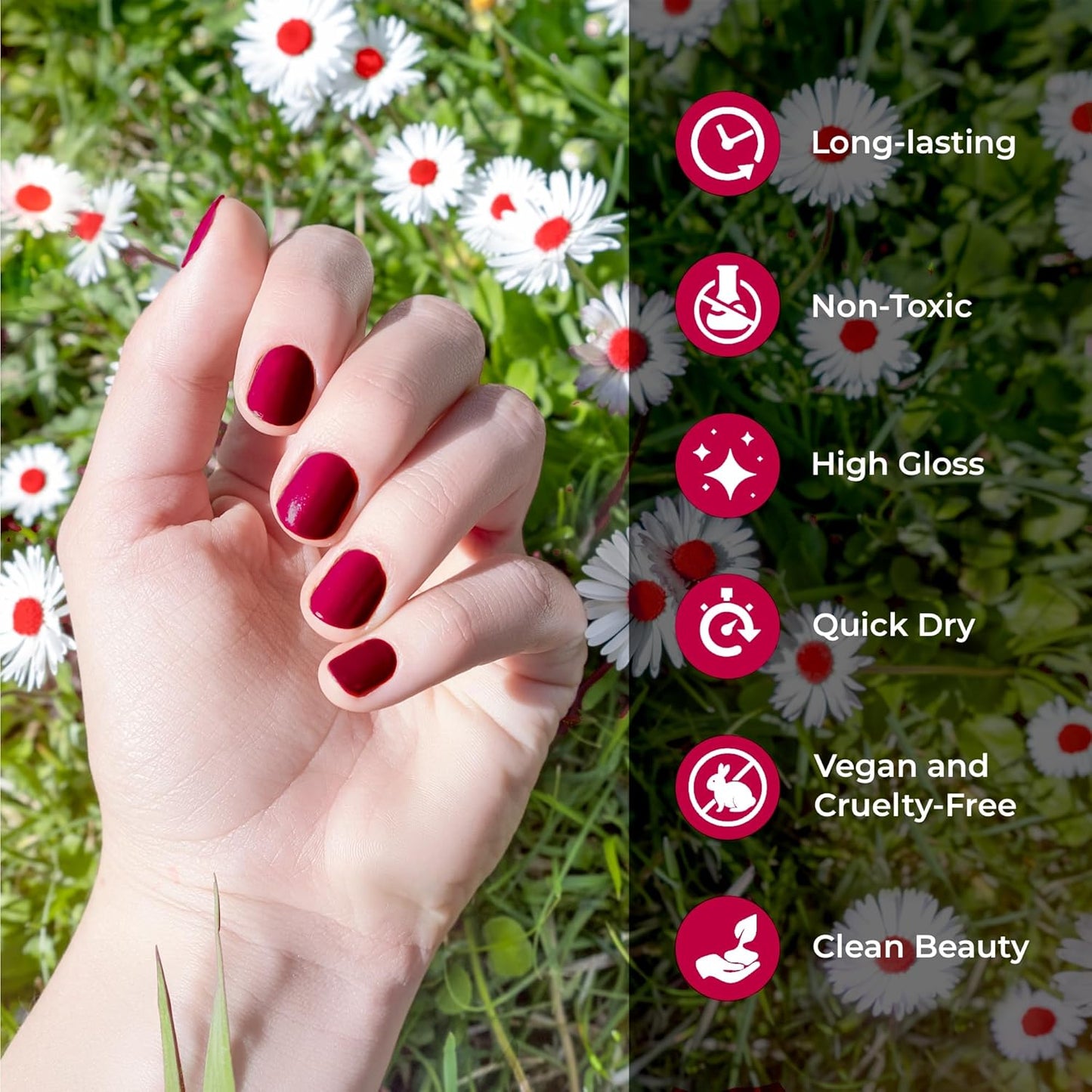 karma organic Natural Nail Polish, Vegan, and Cruelty-Free, No Toluene, No Formaldehyde, No DBP, and Free of TPHP, Rum Runner-Velvo Beauty