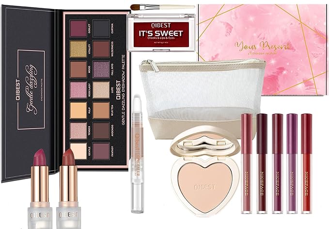 40 Colors Eyeshadow Palette All-in-one Holiday Makeup Gift Set | Full Makeup Kit for Women Essential Starter Bundle Include Eyebrow Pencil Eyeliner Mascara Soft Eye Shadow Brush-Velvo Beauty