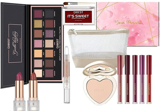 40 Colors Eyeshadow Palette All-in-one Holiday Makeup Gift Set | Full Makeup Kit for Women Essential Starter Bundle Include Eyebrow Pencil Eyeliner Mascara Soft Eye Shadow Brush-Velvo Beauty