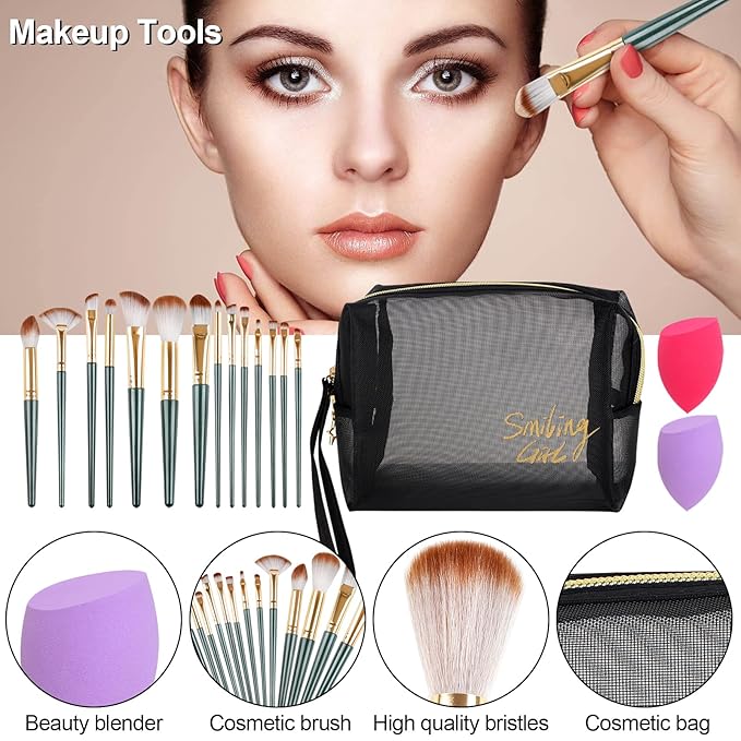 Fenshine Makeup Set,Make Up Starter Kit With Storage Bag Portable Travel Make Up Palette Eyeshadow Foundation Lip Gloss for Teenage & Adults (Type B)-Velvo Beauty