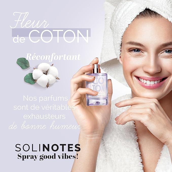 SOLINOTES Cotton Flower Perfume for Women - Eau De Parfum | Delicate Floral and Soothing Scent - Made in France - Vegan - 1.7 fl.oz-Velvo Beauty