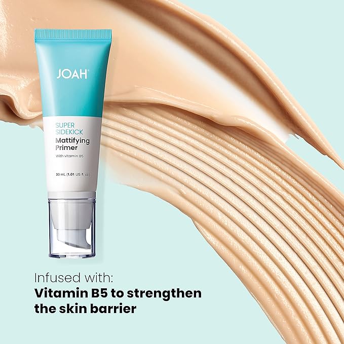 JOAH Beauty Super Sidekick Mattifying Makeup Primer, Pore Minimizing Matte Finish, Hydrating and Long Lasting Korean Face Primer for Oil Control, Helps Smooth, Blur Skin, For All Skin Types, 1.01 Oz-Velvo Beauty