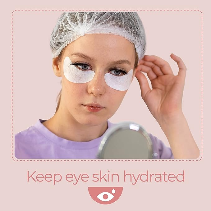 50 Pairs Under Eye Pads, Hydrogel Eye Patches for Eyelash Extension, Lash Gel Pad, Eyelash Extension Gel Patches, DIY False Eyelash Makeup Eye Gel Pad, Fit Most Eye Shape Stick Well-Velvo Beauty
