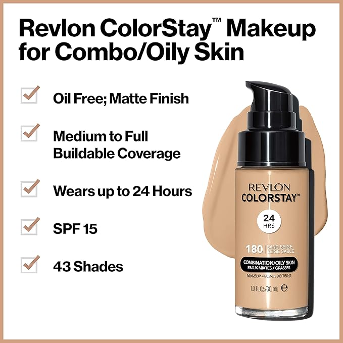 Revlon Colorstay Make Up Combination Oily Skin 320 True Beige 30ml-Velvo Beauty