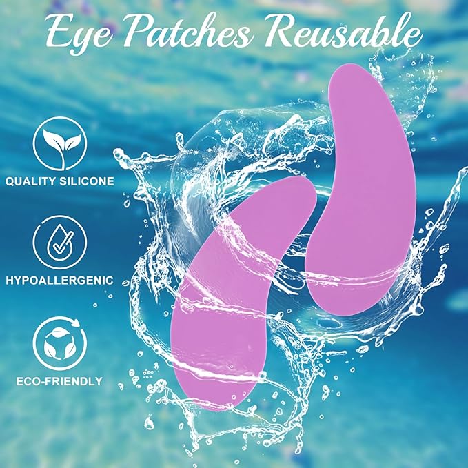 5 Pairs Under Eye Patches Silicone, Colorful Reusable Eye Mask for Dark Circles Puffiness Wrinkles Fine Lines Self Skin Care Stuff Beauty Products Weekend Gifts for Women Teen Girls-Velvo Beauty