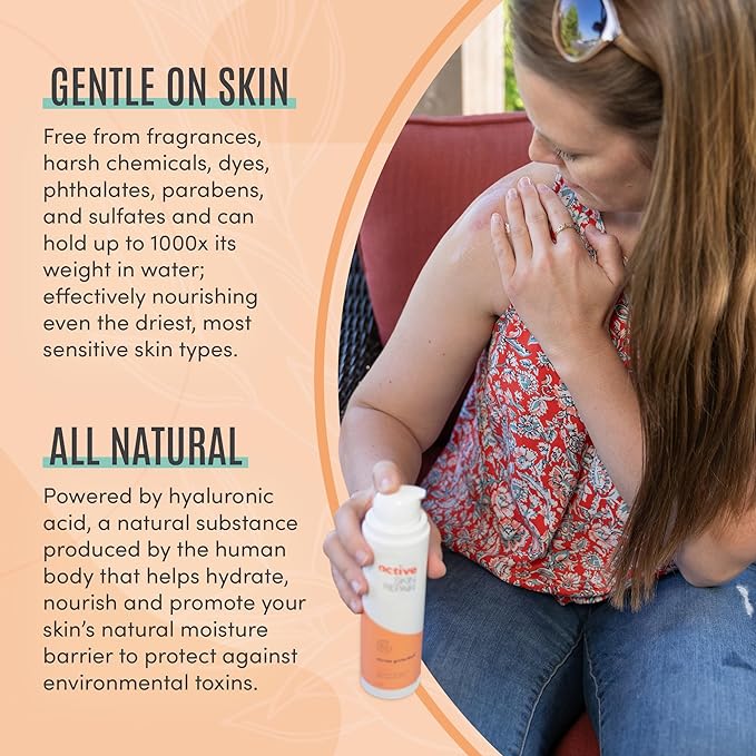 Active Skin Repair Face and Body Hydrating Serum, EWG Certified Hyaluronic Acid for All Skin Types, Dermatologist-Tested Moisturizing Anti-Aging Serum with Ceramides & Niacinamide, 5 fl. oz.-Velvo Beauty