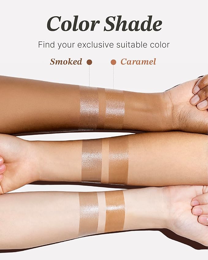 Glint Sheer Bronzer Stick (Caramel, 0.24oz) - Creamy Buildable, Blendable Formula for Natural Contour, Long-Lasting, Smooth, Versatile Use. Korean Makeup. Nose, Face, Cheeks.-Velvo Beauty