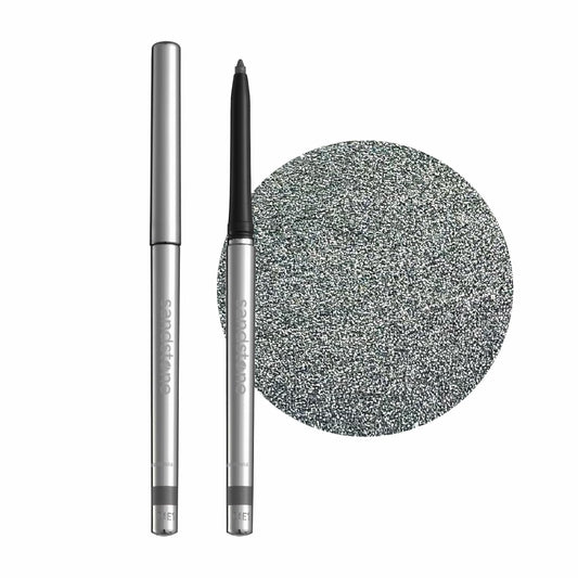 Hypoallergenic Waterproof Eyeliner - Fragrance Free Metallic Eye liner - Vegan and Cruelty Free Eye Pencil - Eyeliner Pencil for Sensitive Eyes (Grey Stone)-Velvo Beauty