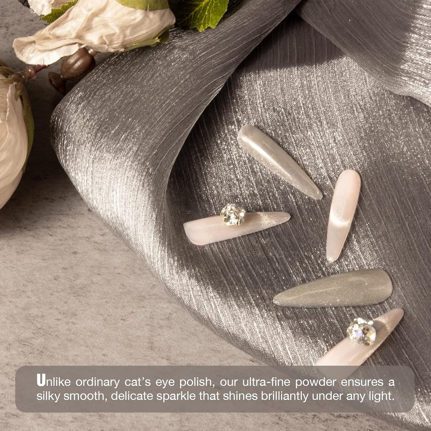 Cat Eye Gel Nail Polish with Magnet Stick, 15ml Magnetic Gel, Create Stunning Cat Eye Effects for DIY Manicures, Long-Lasting, Salon-Quality Finish, Moonlit Hold-Velvo Beauty