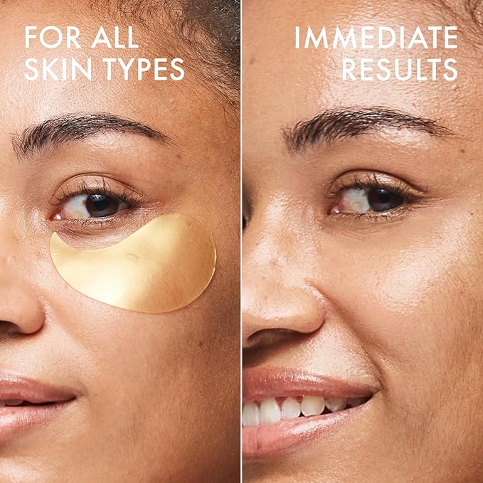 depology Restoring Hydrogel Under Eye Patch | 60 Patches | Brightening Caffeine Gold Pads for Dark Circles | Puffiness | Wrinkles | Refresh | Travel-Velvo Beauty