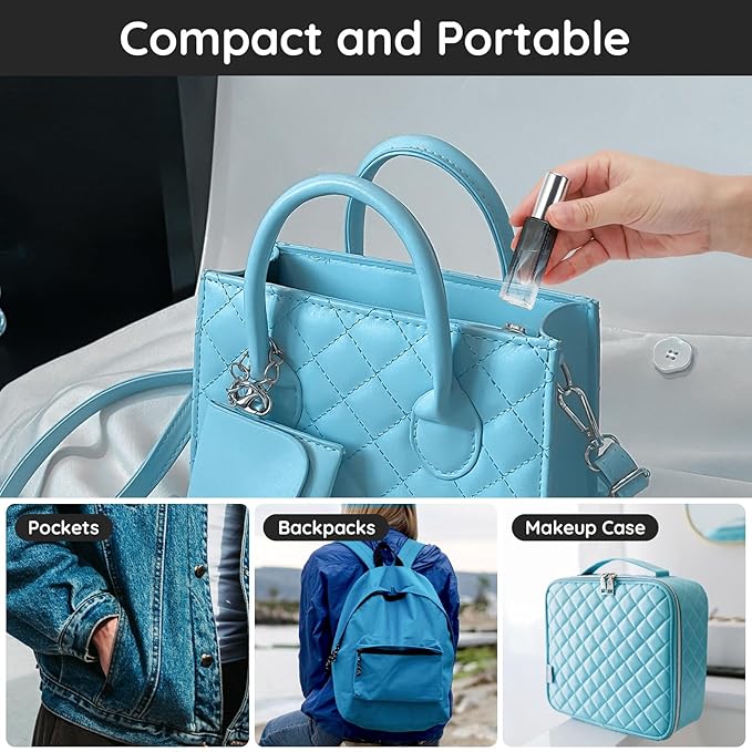 Segbeauty Refillable Perfume Bottle Travel, 5 Set of 10ML Pocket Glass Perfume Atomizer, Empty Fine Mist Mini Travel Bottles Set Cologne Atomizer Dispenser Fragrance Sprayer Cosmetic Container-Velvo Beauty