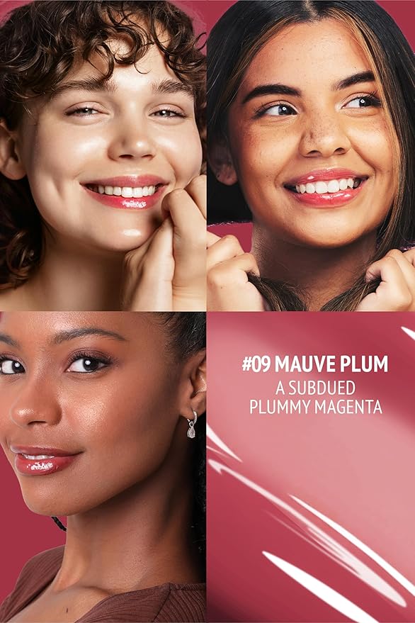 Veganize Collagen Lip Glass Balm | Hydrating Lip Balm in 9 Vibrant Colors | Moisturizing Lip Care Infused with Collagen Jelly Magic | No Animal Trial Lip Balm 0.06 oz (No. 9 Mauve Plum)-Velvo Beauty