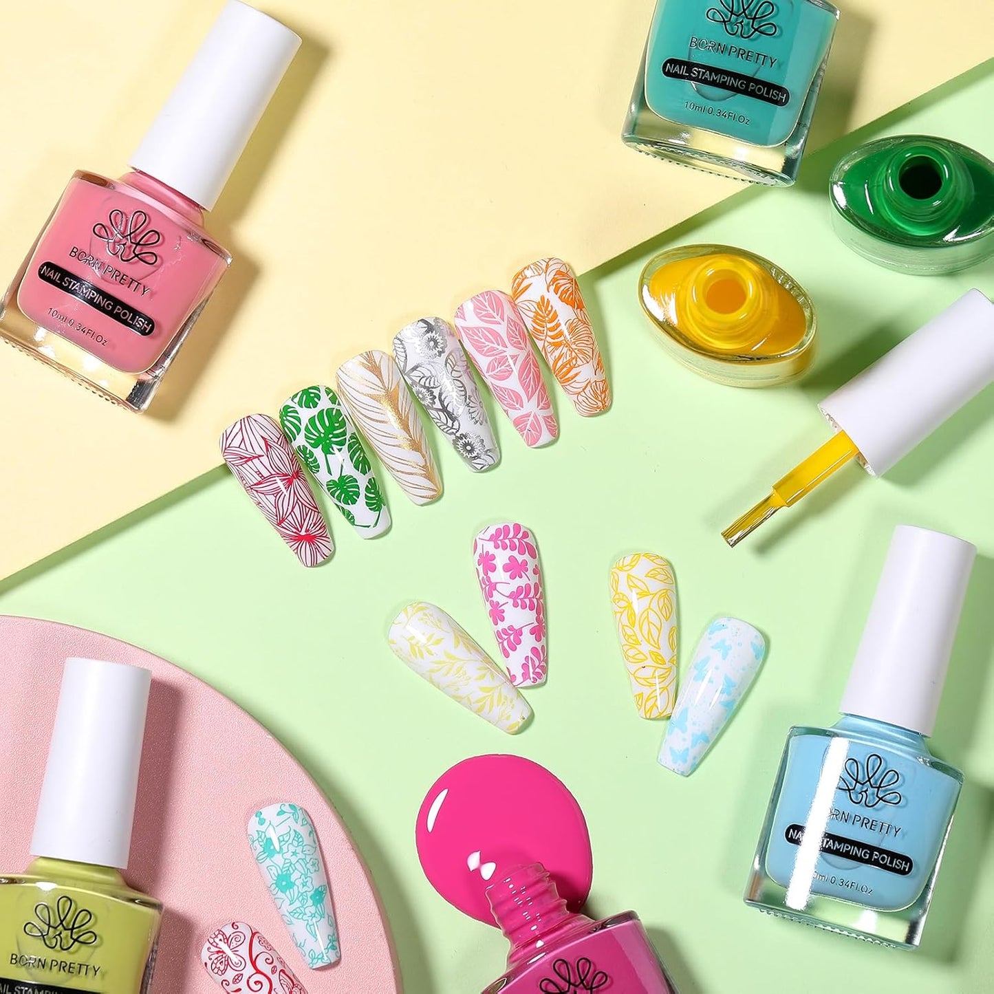 Born Pretty Nail Art Stamping Polish Halloween Nail Polish Set Manicure Print Nails Polish for Stamping Plates 24 Colors Bulk Nail Polish Set Gift Collection-Velvo Beauty