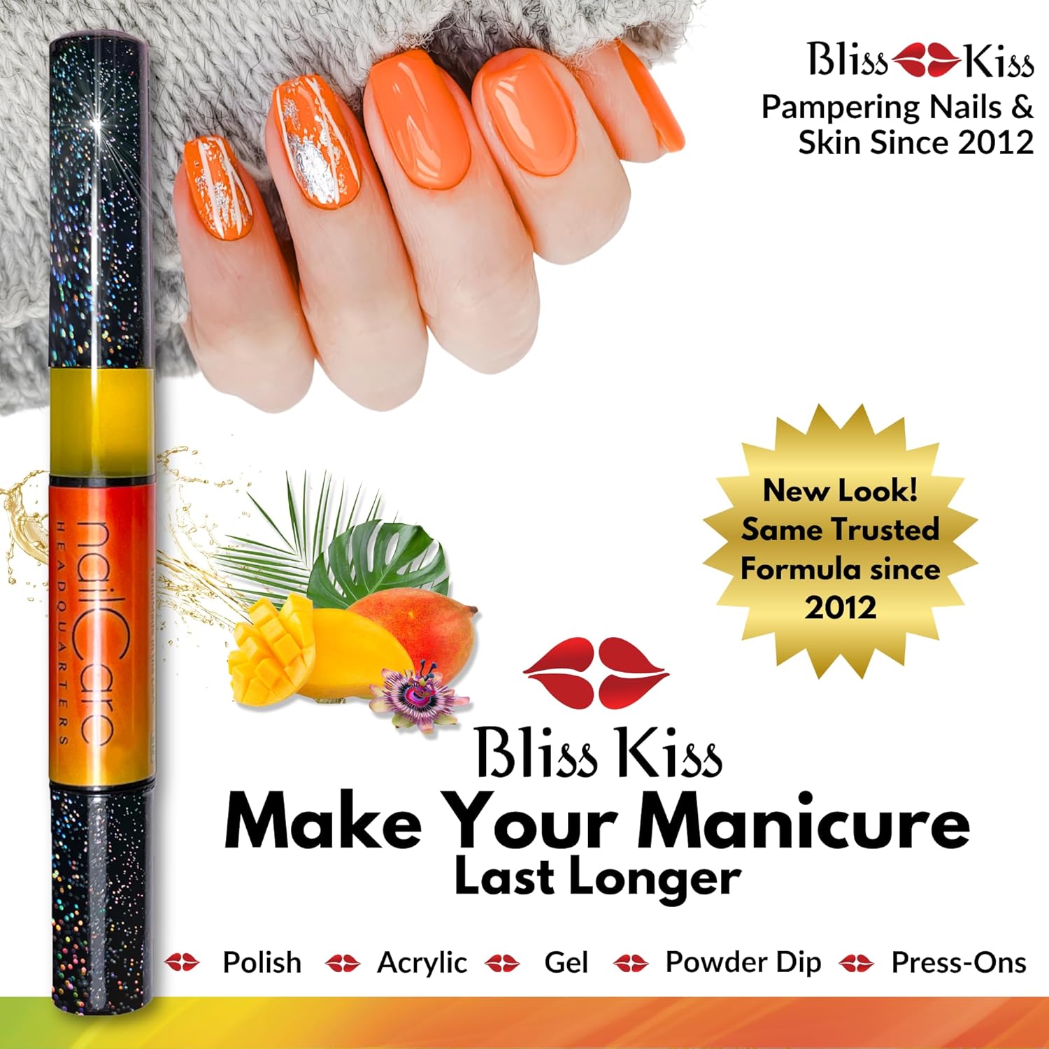 Nail Care Headquarters Simply Pure Cuticle Oil Pen for Nails - Nail Strengthener & Growth Oil and Serum Support for Damaged Nails, Hangnails w/Jojoba cuticle oil—Bali Mango Fragrance-Velvo Beauty