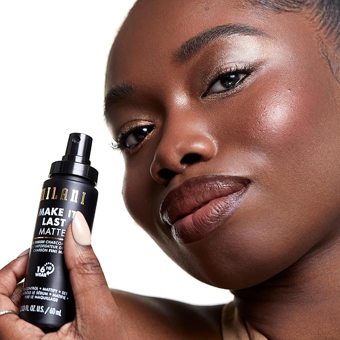 Milani Make it Last Matte - Matte Finish Charcoal Setting Spray - Cruelty-Free Makeup Primer and Setting Spray for Oily Skin - Long Lasting Finishing Spray - 2 Pack-Velvo Beauty