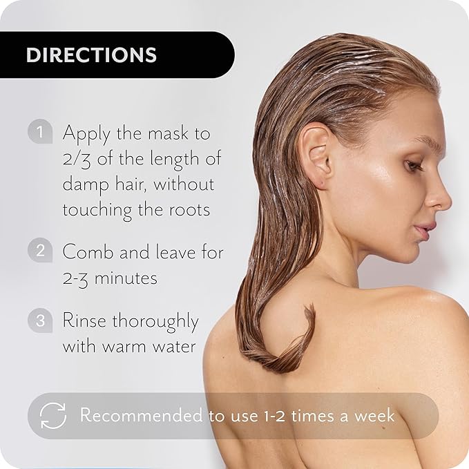 Extra Nourishing Hair Mask with Argan Oil, Coconut Oil, Hyaluronic Acid - Intense Hydration, Repair for All Hair Types - Ideal for Curly and Damaged Hair - 6.8 Fl oz-Velvo Beauty