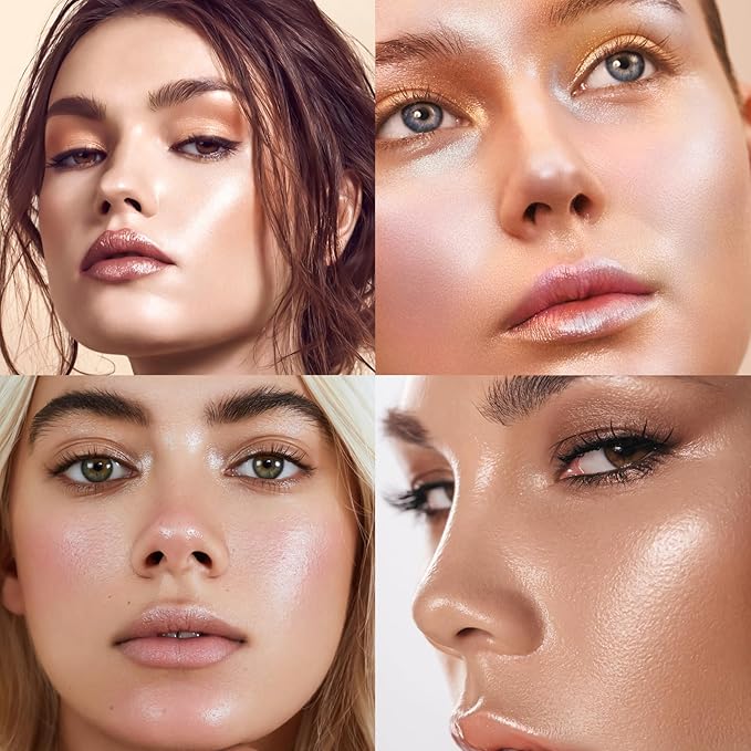 Ponhey Highlighter Makeup Stick for Face and Body, Non-greasy Finish,Delivers a Natural Glow, Long Lasting Waterproof Pearl White Glimmer Glow Sparkly Glitter Body Shimmer-Velvo Beauty