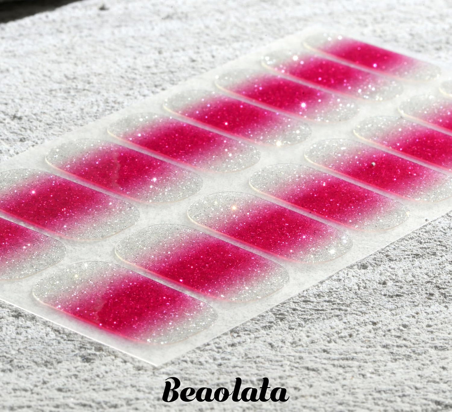 Nail Polish Strips, 32PCS Salon Quality Wraps, Long Lasting Gel Nail Stickers for Women Easy Apply& Remove (Cherry on Top Light Pink)-Velvo Beauty