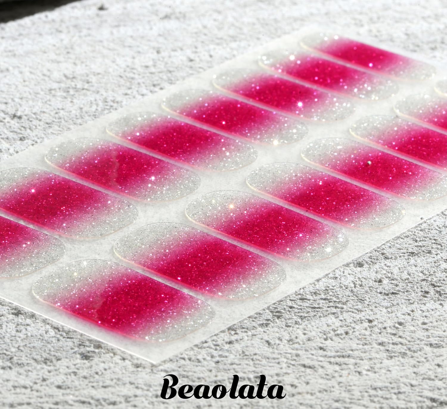 Nail Polish Strips, 32PCS Salon Quality Wraps, Long Lasting Gel Nail Stickers for Women Easy Apply& Remove (Cherry on Top Light Pink)-Velvo Beauty