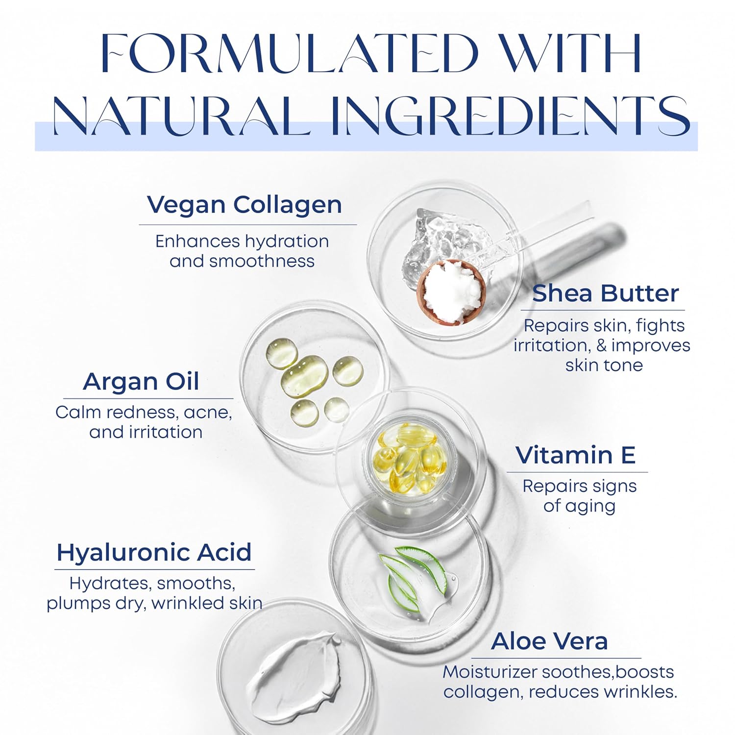 Hyaluronic Acid & Collagen Face Moisturizer - Dermatologist Tested, Anti-Aging, Restores Elasticity - Hydrating, Clean Beauty, Cruelty-Free Korean Skincare for All Skin Types - 1.69 Fl oz-Velvo Beauty