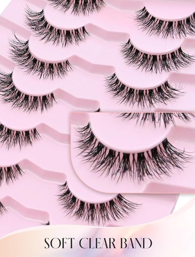 False Eyelashes Cat Eye Lashes Wispy Lashes Fake Lashes Natural Lashes Fake Eyelashes Natural Eyelashes Mink Lashes K4-Velvo Beauty