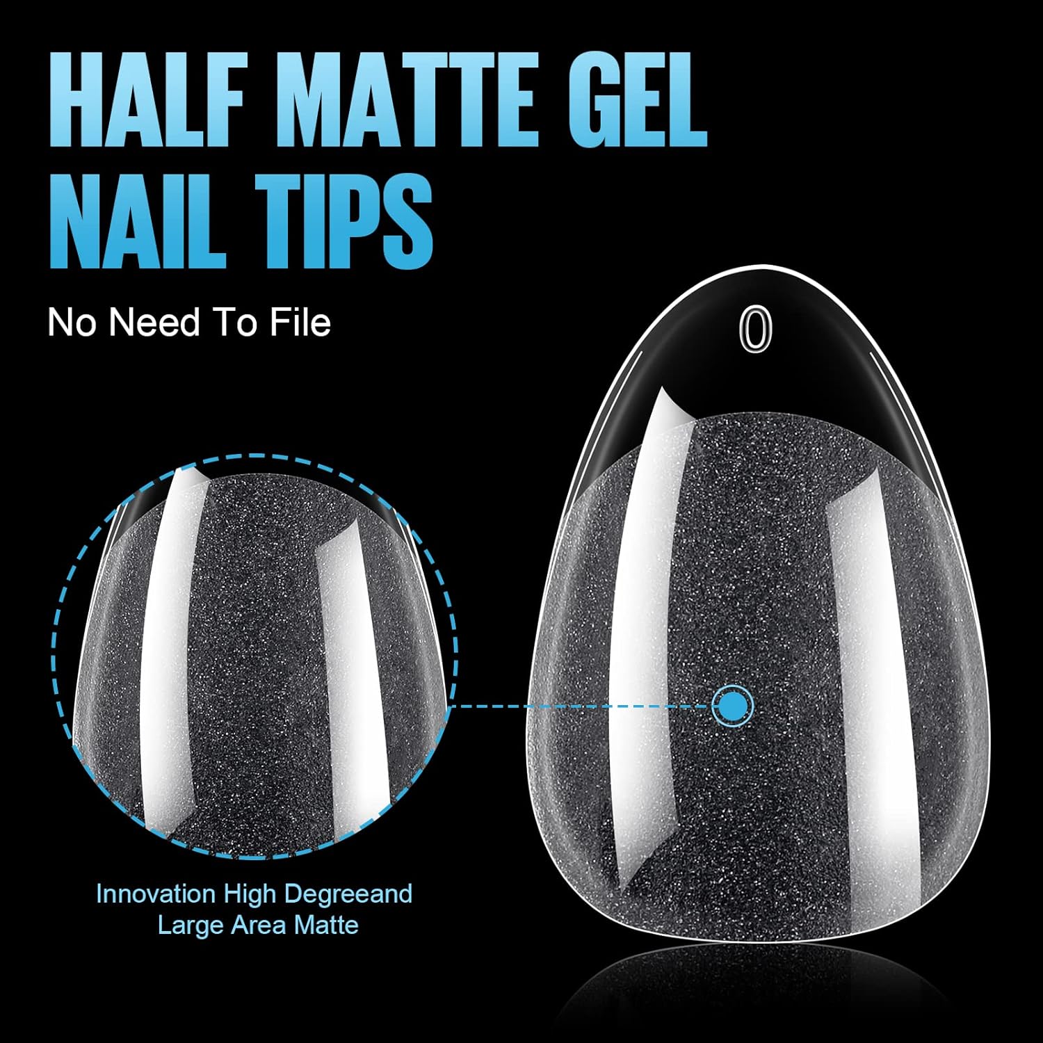 TOMICCA Short Almond Nail Tips,192Pcs Nail Tips Fake Nails Acrylic Nail Kit, 12Sizes Gel Clear Nails for Nail Extension Home DIY Nail Salon-Velvo Beauty