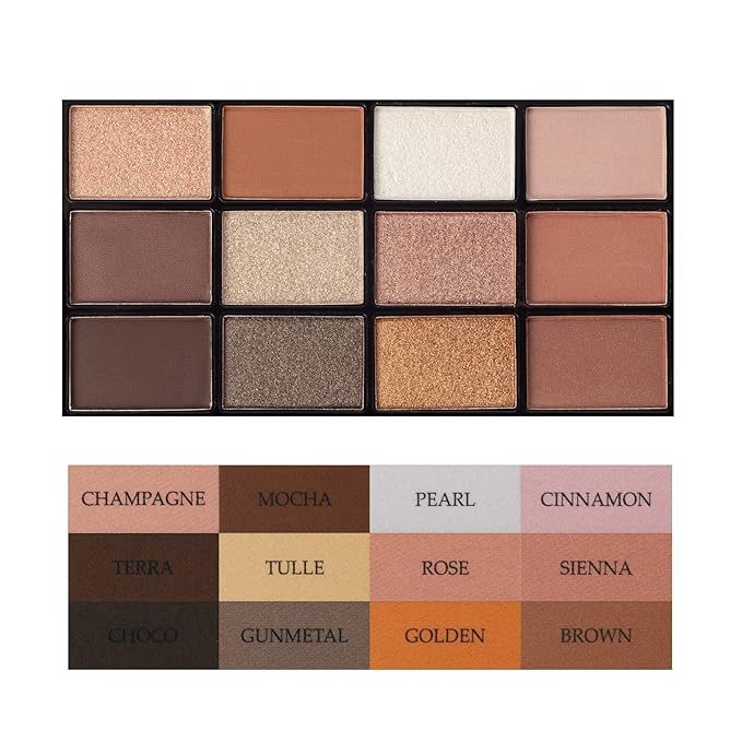 12 Colors Eyeshadow Palette Makeup Shades Nude Matte Shimmer Glitter Pigment, Pro Long Lasting&Waterproof Highlighting Makeup Palette,Ideal Gift(Natural Credential)-Velvo Beauty