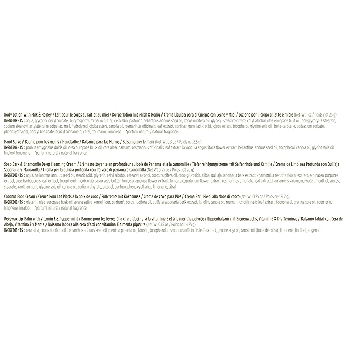 Burt's Bees Back to School Gifts Ideas, 5 Body Care College Dorm Products, Everyday Essentials Set - Original Beeswax Lip Balm, Deep Cleansing Cream, Hand Salve, Body Lotion & Foot Cream, Travel Size-Velvo Beauty